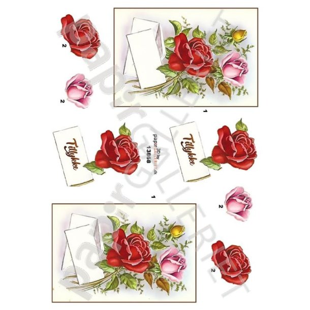 3D Ark Papirgalleriet.dk Blomster 13868