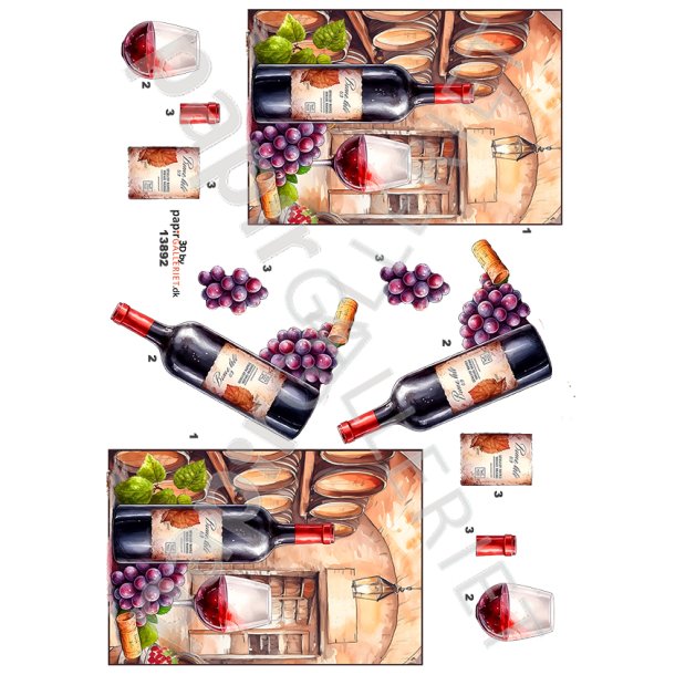 3D By Papirgalleriet.dk - Vin - 13892