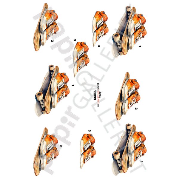 3D By Papirgalleriet.dk - Skateboard 13899