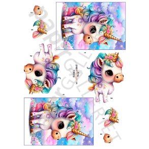 3D By Papirgalleriet.dk - Enhjrning 13906