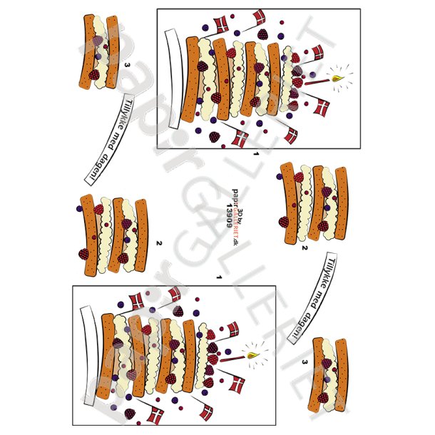 3D Ark By Papirgalleriet.dk - Kage 13909