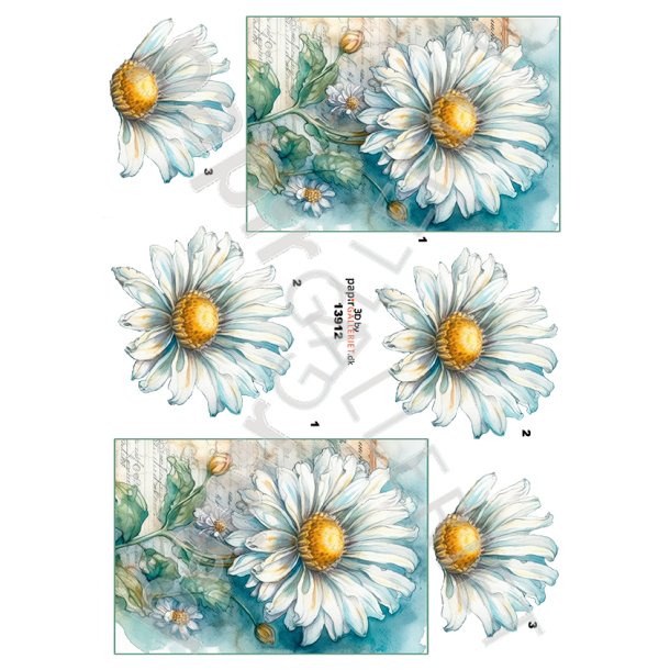 3D Ark By Papirgalleriet.dk - Blomster 13912