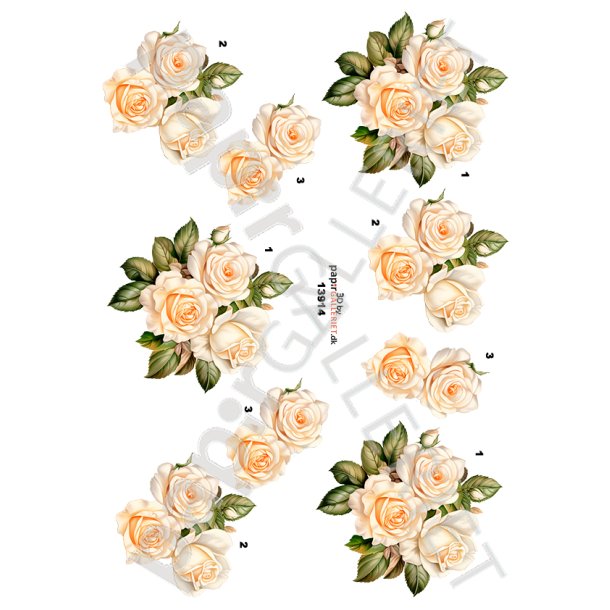 3D Ark By Papirgalleriet.dk Blomster 13914