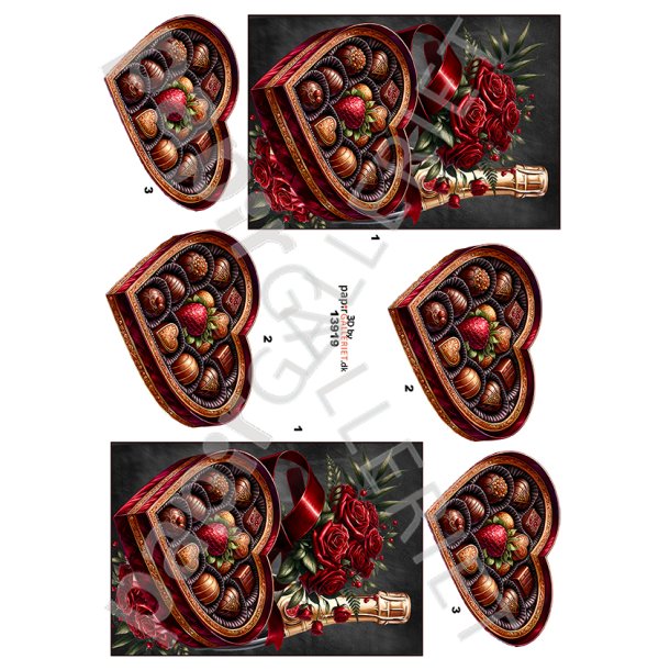 3D By Papirgalleriet.dk - Champagne &amp; Chokolade - 13919