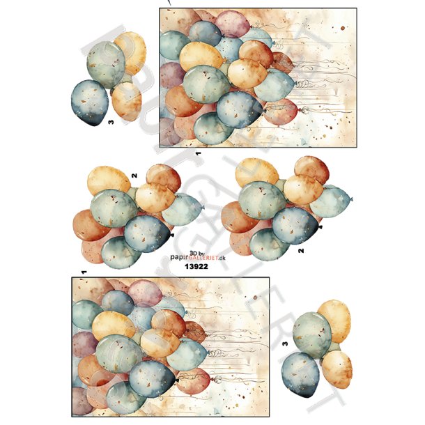 3D By Papirgalleriet.dk - Balloner - 13922