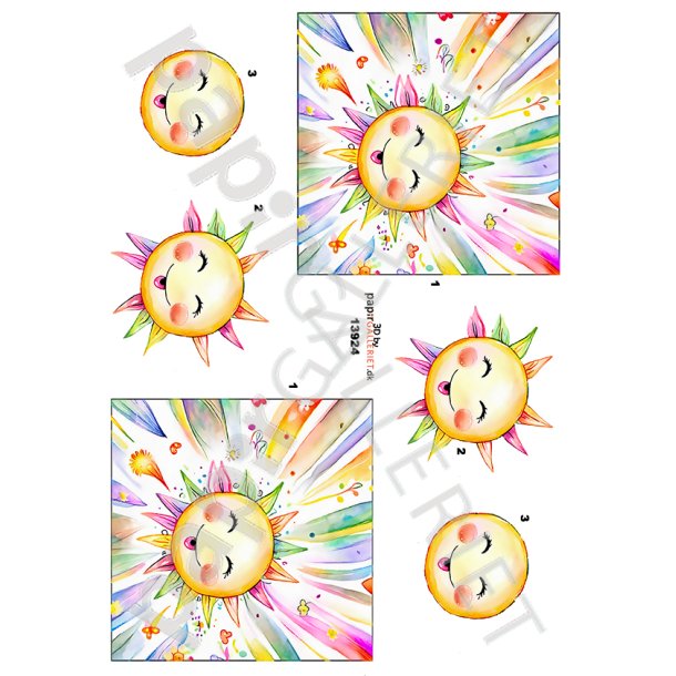 3D By Papirgalleriet.dk - Sol - 13924