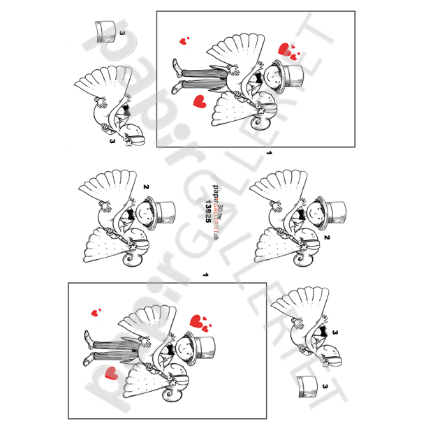 3D By Papirgalleriet.dk - Bryllup  - 13925