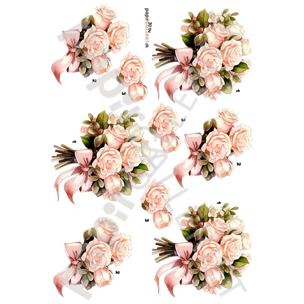 3D Ark By Papirgalleriet.dk Blomster Buket 13932