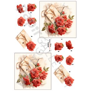 3D Ark By Papirgalleriet.dk Roser 13947