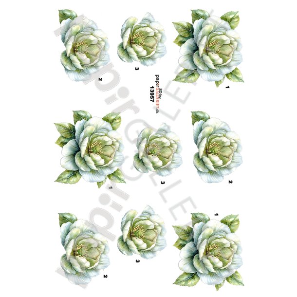 3D Ark By Papirgalleriet.dk Blomster 13957