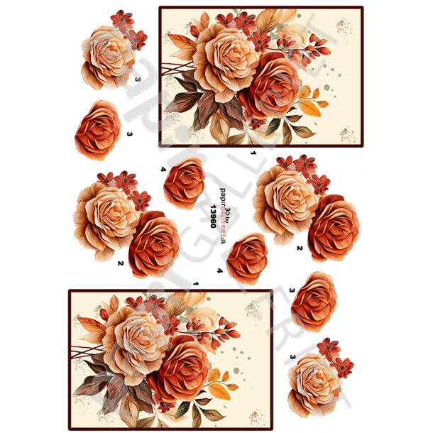 3D Ark By Papirgalleriet.dk Blomster 13960