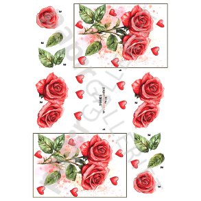 3D Ark By Papirgalleriet.dk Roser 13964