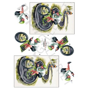 3D Ark By Papirgalleriet.dk Cykelrytter 13983