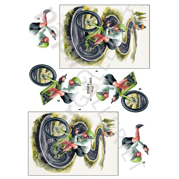 3D Ark By Papirgalleriet.dk Cykelrytter 13983