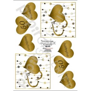 3D Dan-Quick Guldbryllup Hjerte 89157