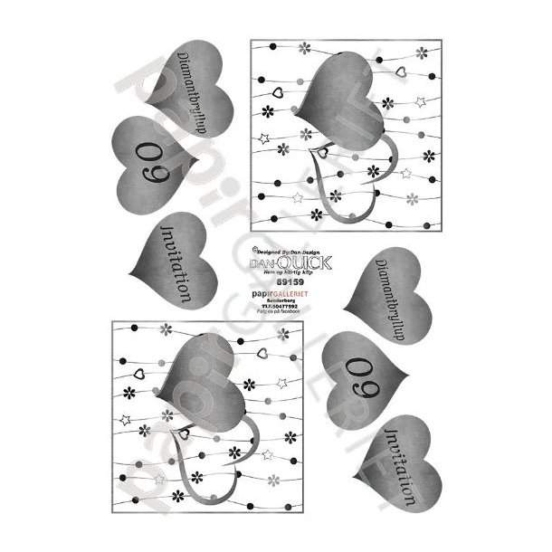 3D Dan-Quick Diamantbryllup Hjerte 89159