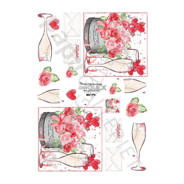 3D Dan-Quick Champange - Blomster 89179