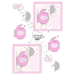 3D Dan-Quick Baby - Barnedb - BabyShower Elefant Lyserd 89282