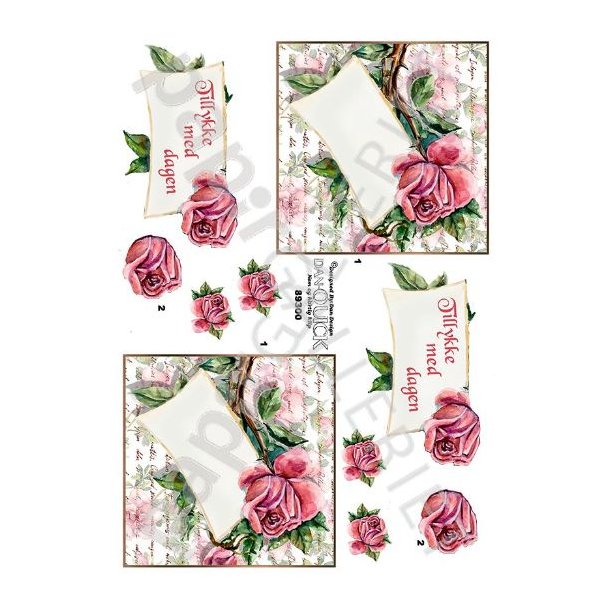 3D Dan-Quick Rose - Kort - Vintage 89300