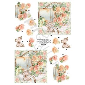 3D Dan-Quick Blomster - Kande - Vintage  89304
