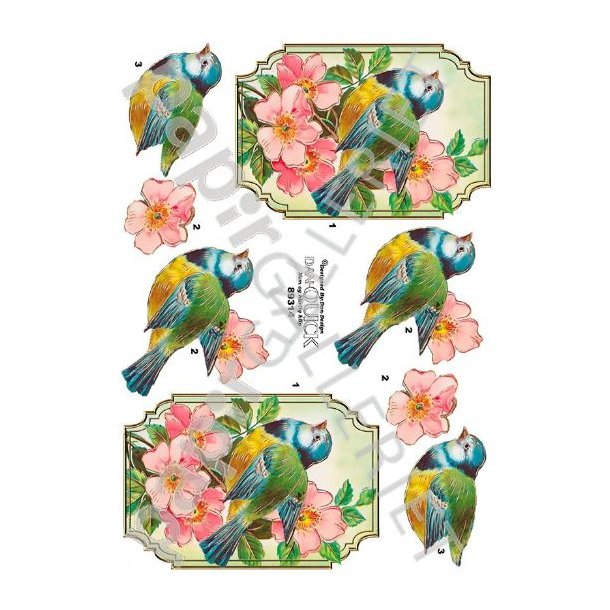 3D Dan-Quick Blomster - Fugle 89314