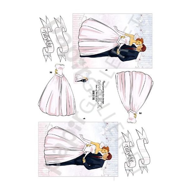 3D Dan-Quick Bryllup - Brudepar 89316