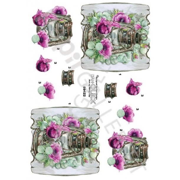 3D Ark Dan-Quick - Blomster &amp; Lanterne - 89422