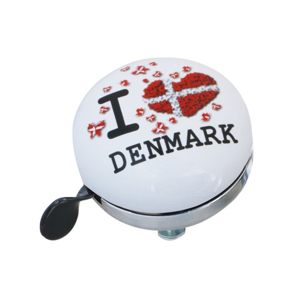 Cykelringeklokke I Love Denmark Stor