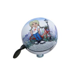 Cykelringeklokke Pige Med Cykel