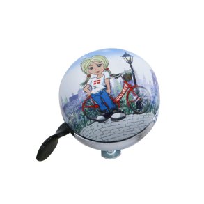 Cykelringeklokke Pige Med Cykel