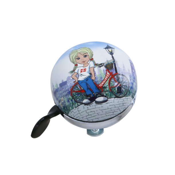 Cykelringeklokke Pige Med Cykel