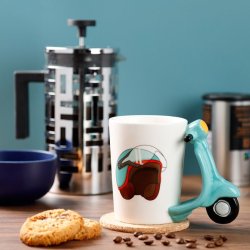 Vespa Scooter Krus Med Formet Vespastyr Hndtag