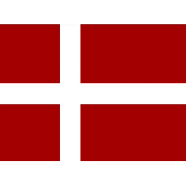 Dannebrog Flag Klistermrke / Stickers - Udendrs Vinyl 9.5 x 7.5 cm