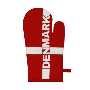 Grillhandske Dannebrog - 100 % Organisk Bomuld