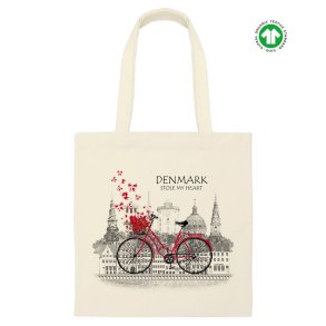 Mulepose kologisk Naturfarvet Bomuld - Denmark Stole my Heart