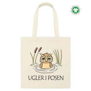 Mulepose kologisk Naturfarvet Bomuld - Ugler I Posen