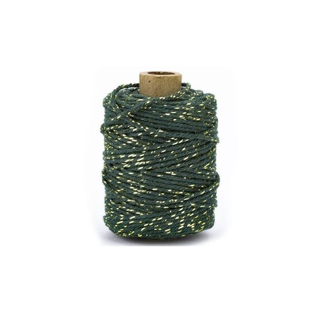 Bomuldssnor Lurex Twist 2mmx50m Guld/Grn 