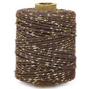 Bomuldssnor Lurex Twist 2mmx50m Guld/Brun 2020357