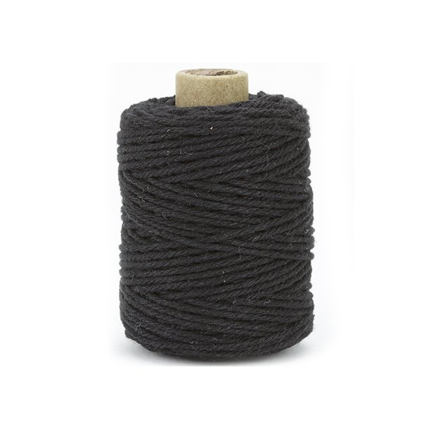 Bomuldssnor Sort 2mmx50m