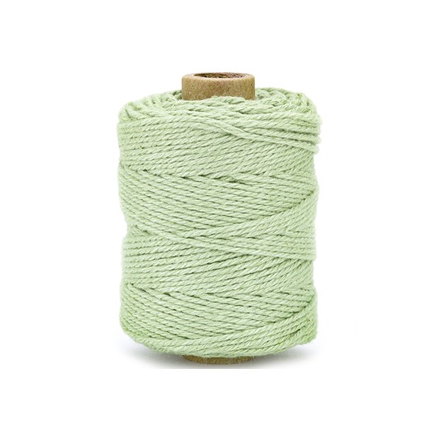 Bomuldssnor Lys Oliven Grn 2mmx50m