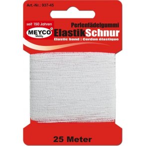Elastiksnor 1mm Hvid 25m 937-45
