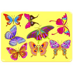 Stencil Tegn / Male Skabelon Sommerfugle