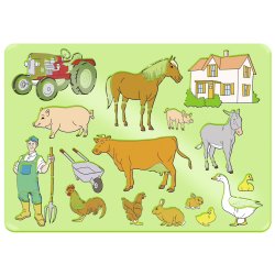 Stencil Tegn / Male Skabelon Bondeg�rds Dyr