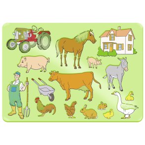 Stencil Tegn / Male Skabelon Bondeg�rds Dyr