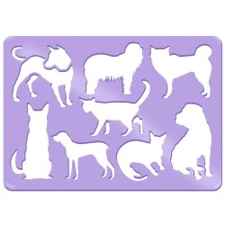 Stencil Tegn / Male Skabelon Hunde &amp; Katte
