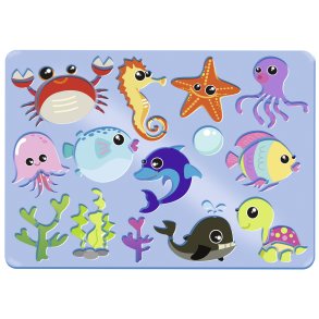 Stencil Tegn / Male Skabelon Havets Dyr