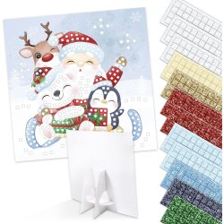 Mosaik Foam / Mosgummi Glitter Juleslde