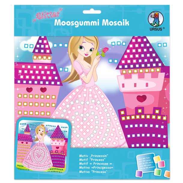 Mosaik Foam / Mosgummi Glitter Prinsesse
