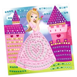 Mosaik Foam / Mosgummi Glitter Prinsesse