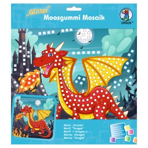 Mosaik Foam / Mosgummi Glitter Drache / Drage